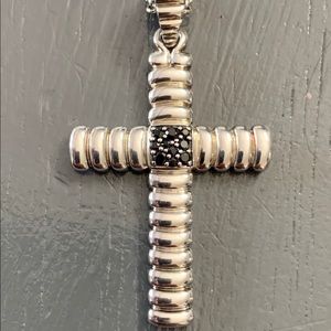 John Hardy men lace cross necklace.